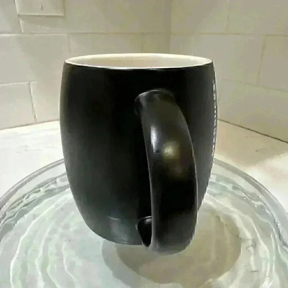 Starbucks Coffee Mug Mermaid Logo Black Ceramic